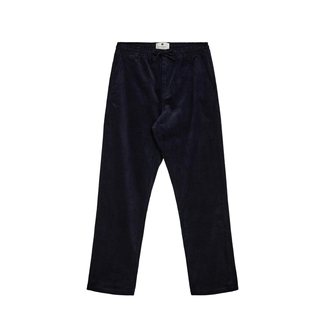 ANERKJENDT || AKJAN ELASTIC CORD PANTS DARK NAVY