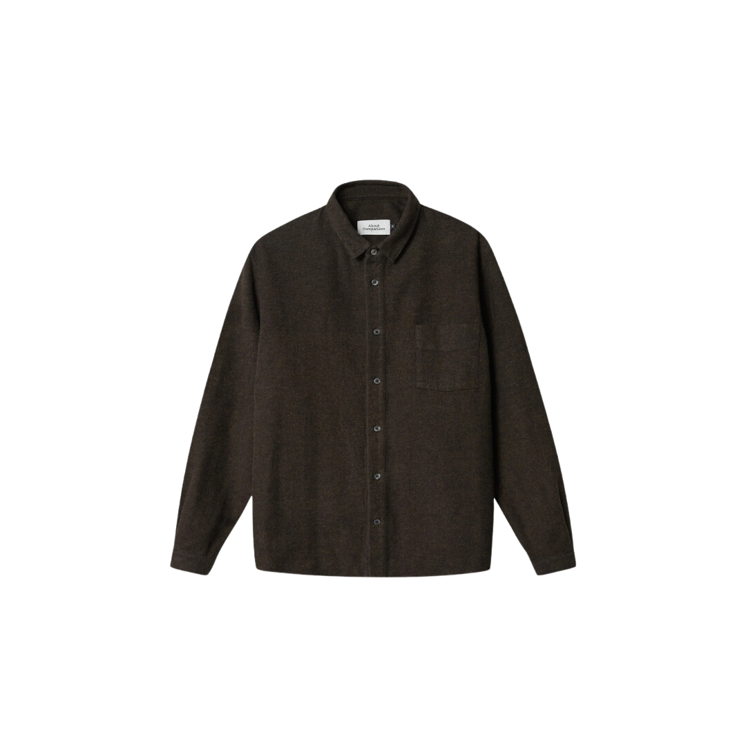 ABOUT COMPANIONS || SIMON SHIRT FLANNEL BROWN