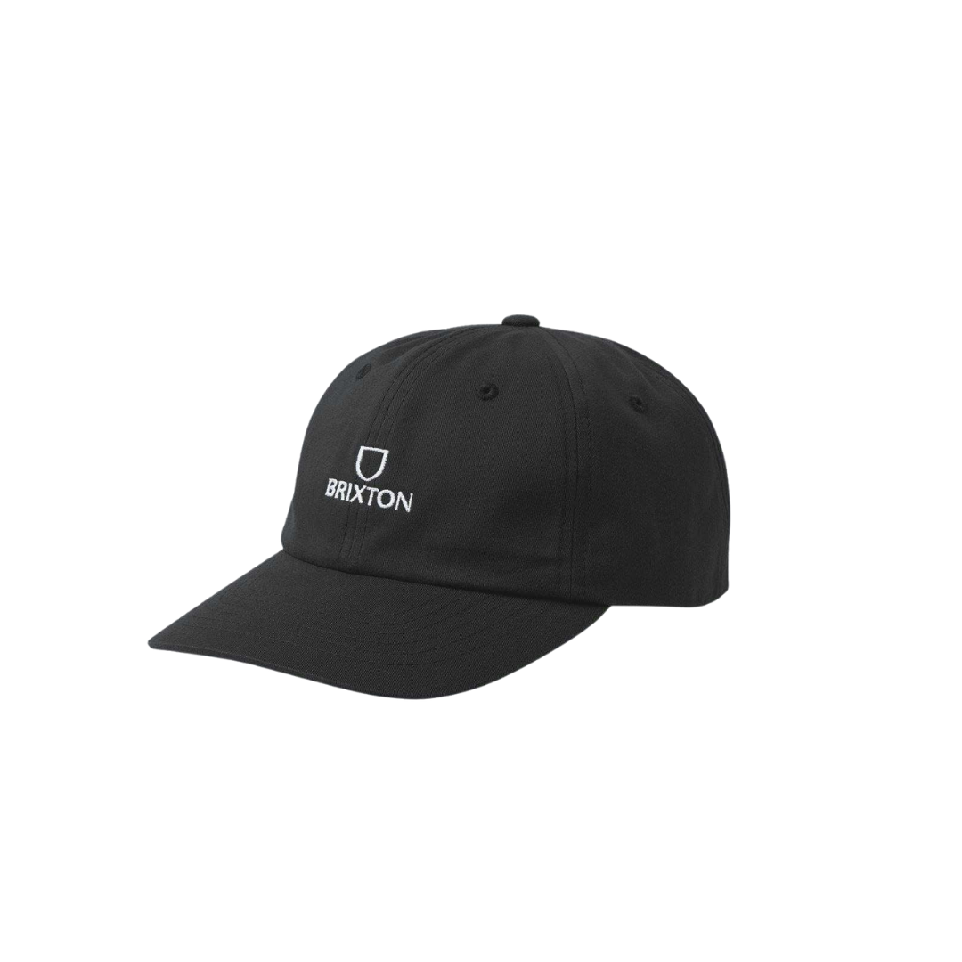 BRIXTON || ALPHA LP CAP BLACK/WHITE RINSE