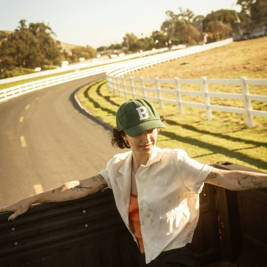 BRIXTON || SILKY SS JACQUARD BUTTON DOWN WHITECAP