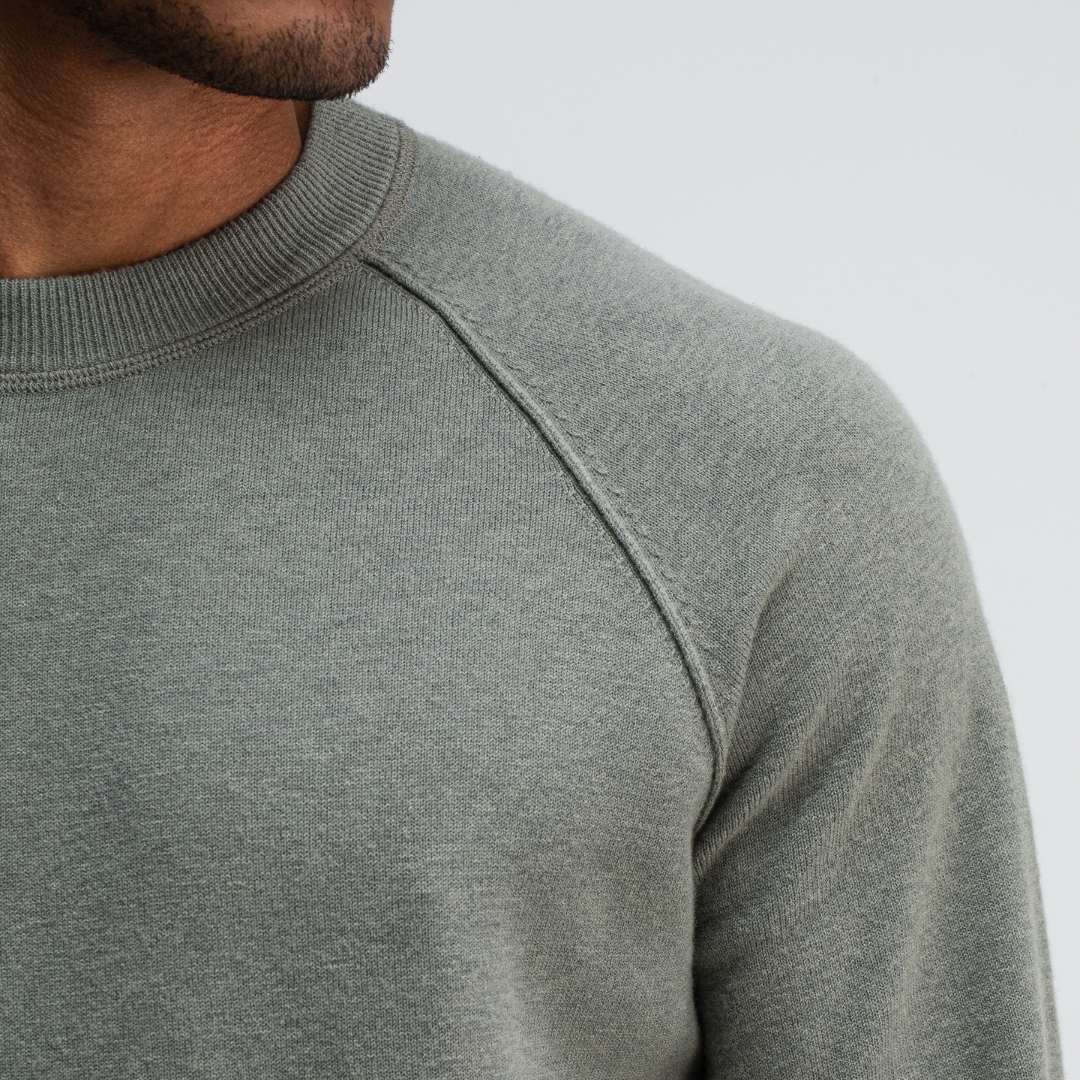 BUTCHER OF BLUE || CLIFDEN SWEAT CREW GRANITE GREEN