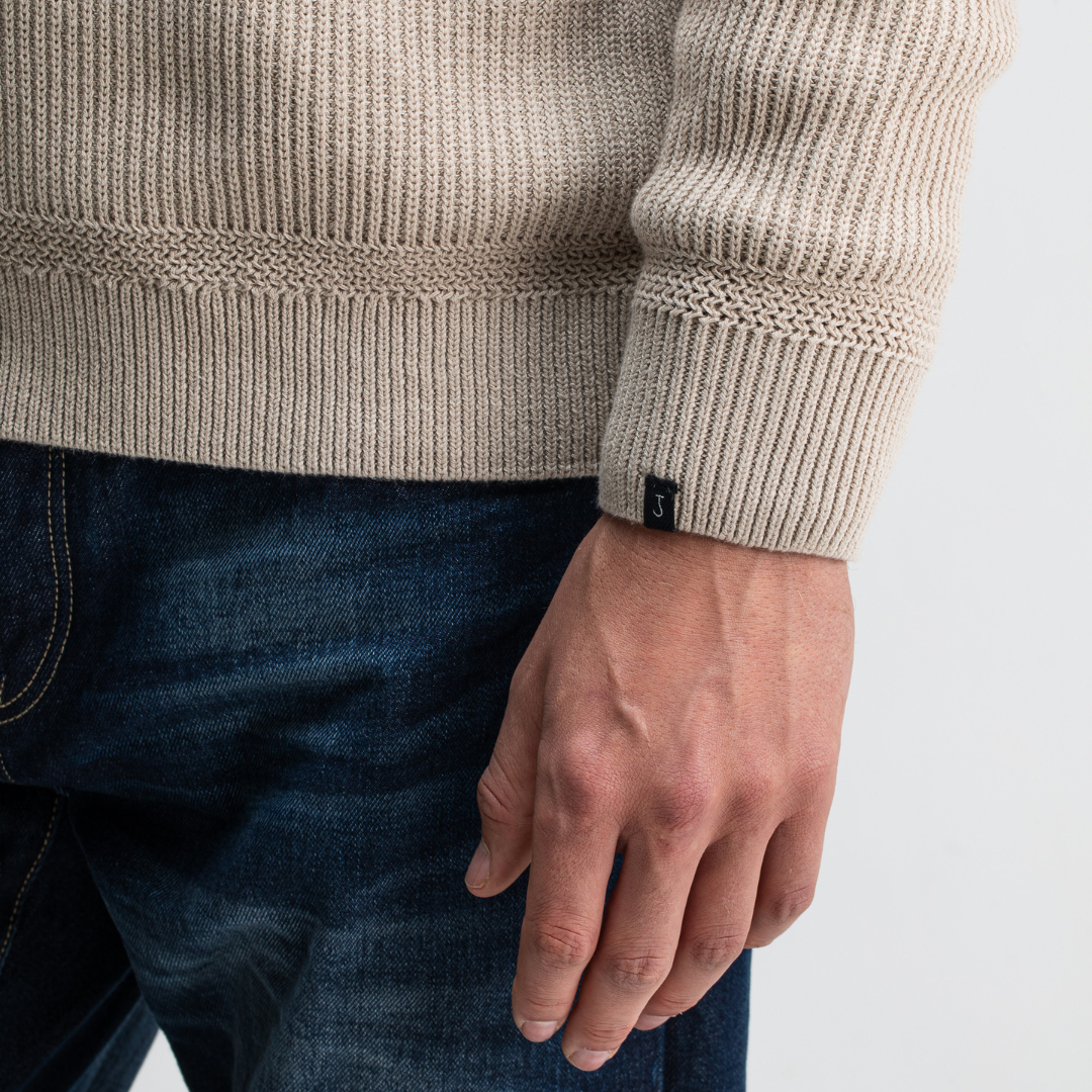 BUTCHER OF BLUE || GALWAY HALF ZIP LT. SAND