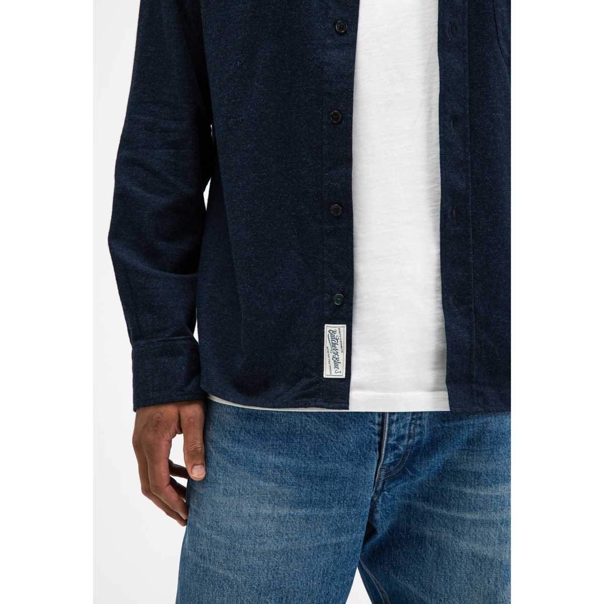 BUTCHER OF BLUE || MEN AIDAN FLANNEL SHIRT ALASKA BLUE