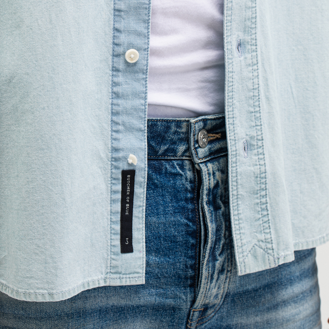 BUTCHER OF BLUE || UPTON CHAMBRAY SHIRT SHARK BLUE
