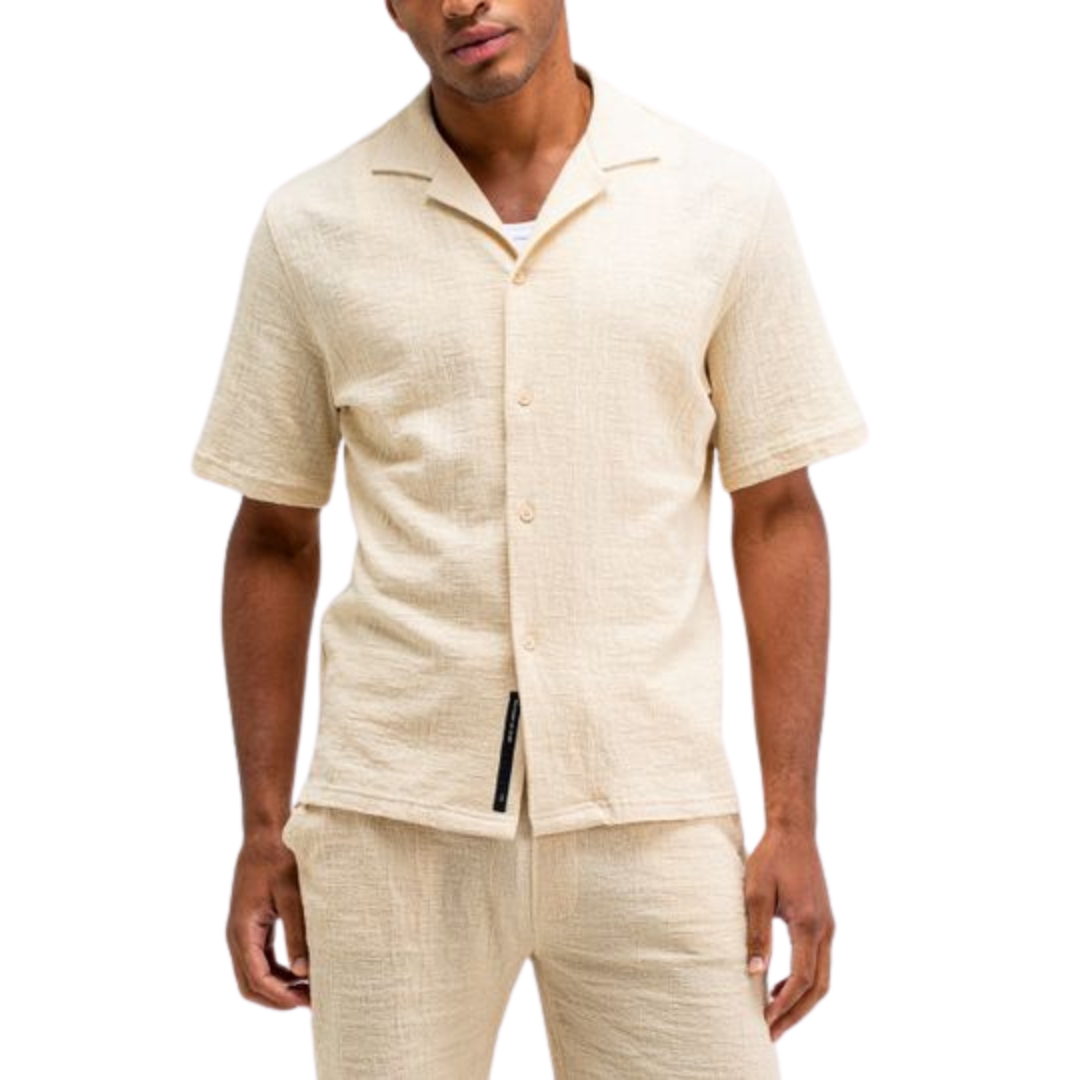 BUTCHER OF BLUE || RIPLEY STRUCTURE SHIRT BEIGE GREY
