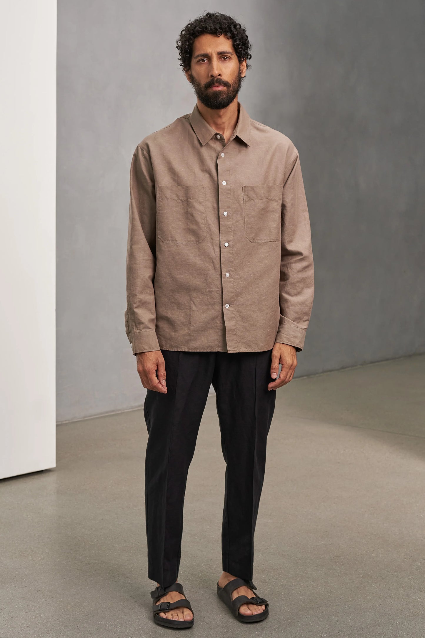 ABOUT COMPANIONS || DARIO SHIRT LINEN WALNUT