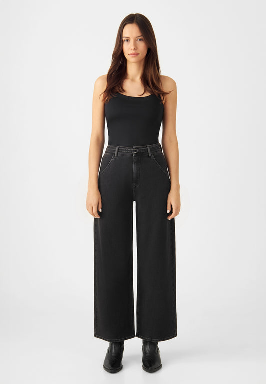DAWN || BLINK WIDE BARREL SOFT DENIM BLACK DENIM