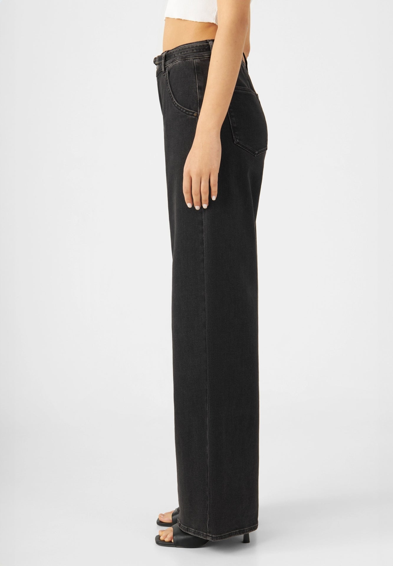 DAWN || BLINK WIDE BARREL SOFT DENIM BLACK DENIM