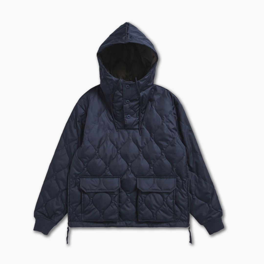 TAION || UNISEX MILITARY PULL OVER HOODIE D. NAVY