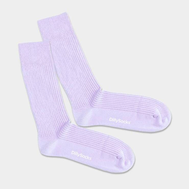 DILLYSOCKS || RIBBED LAVENDER LILAC