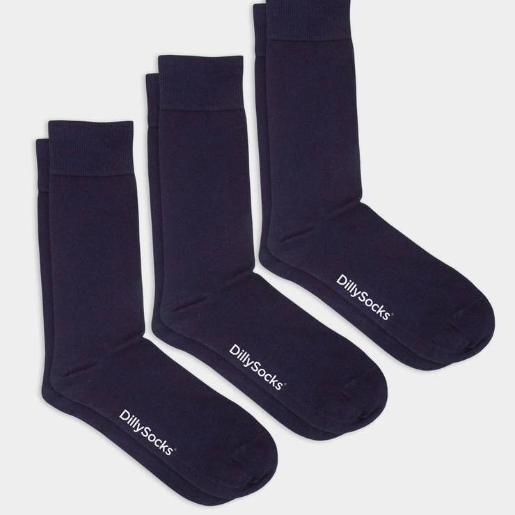 DILLYSOCKS || SMOOTH DARK NAVY PACK