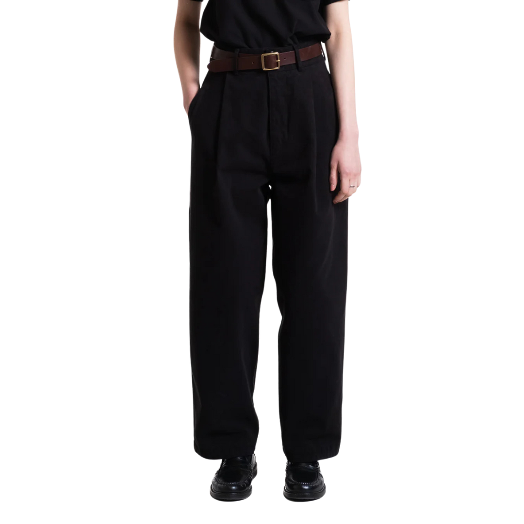 EAT DUST || G.o.D. WORKER PANTS BRUSHED TWILL BLACK