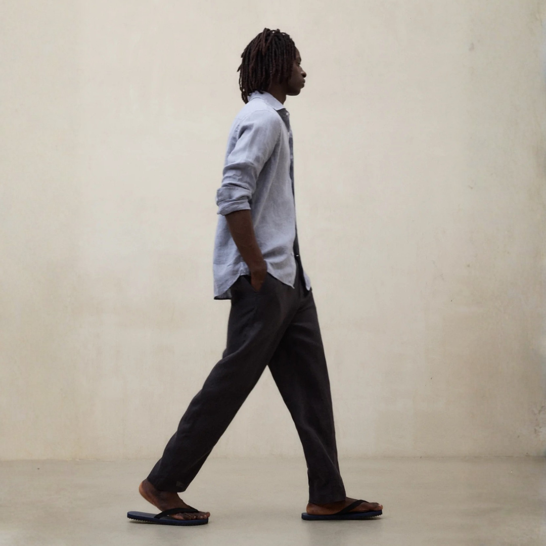 ECOALF || ETHIWIN LINEN PANTS MAN ASPHALT