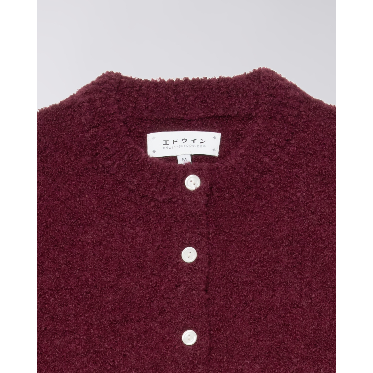 EDWIN || ALLY CARDIGAN BURGUNDY GARMENT WASHED