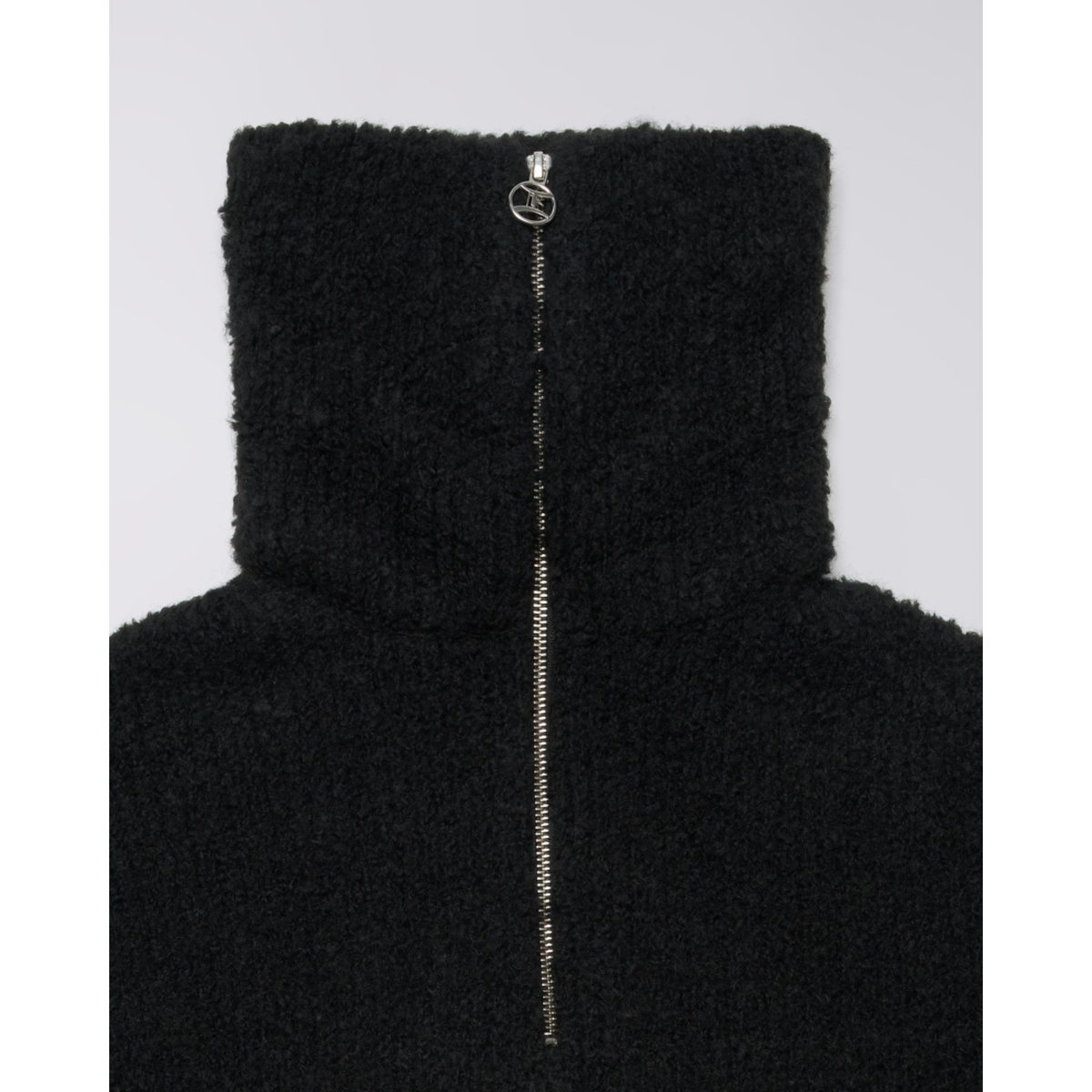 EDWIN || W' NEVA SWEATER BLACK GARMENT WASHED