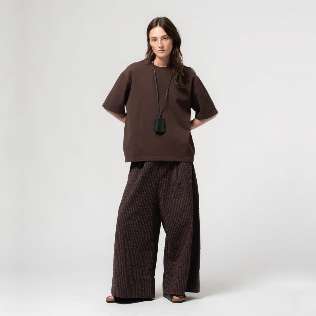 GIRLS OF DUST || WIDE LEG PANTS BS COFFEE NAVY