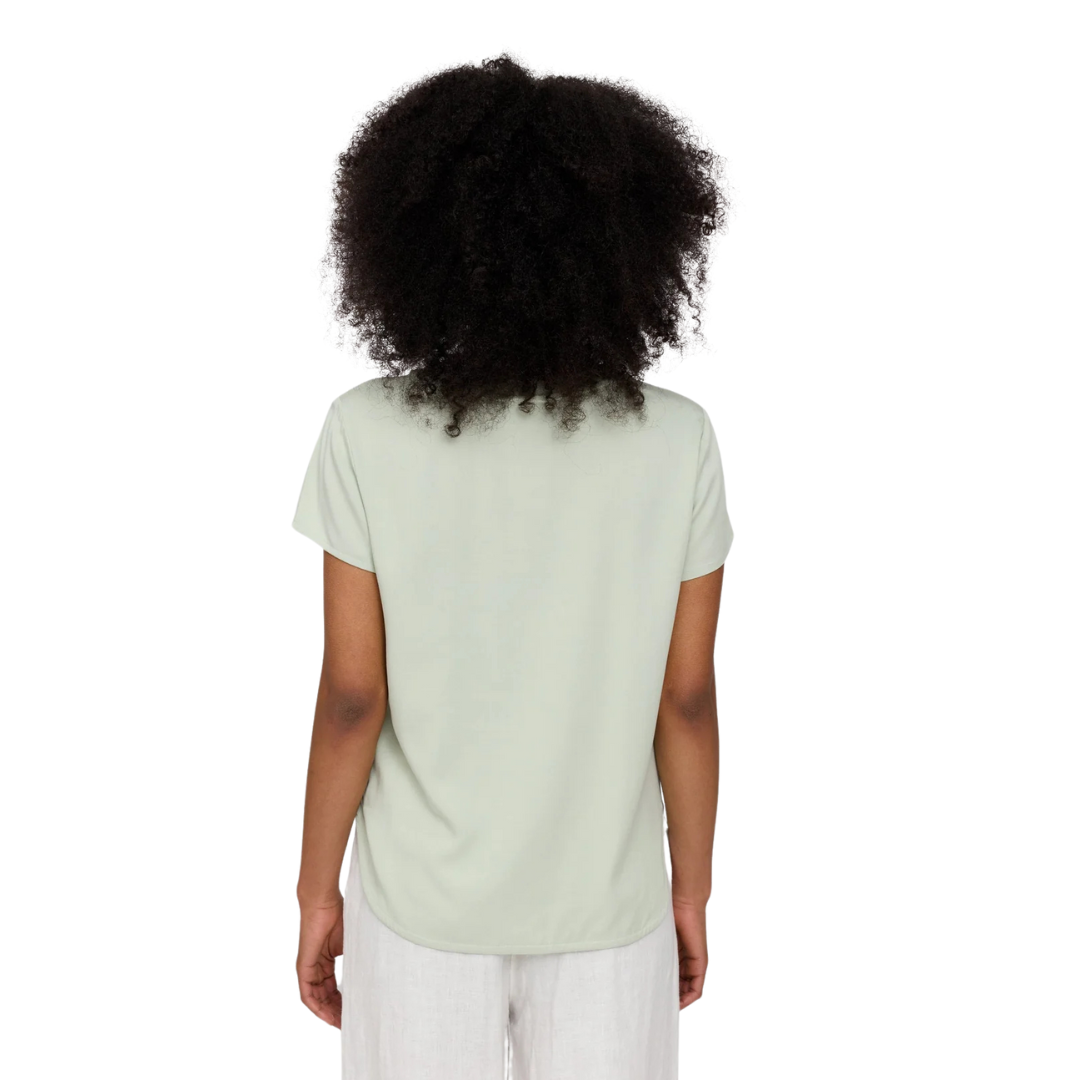 MAZINE II CREW NECK BLOUSE MISTY JADE