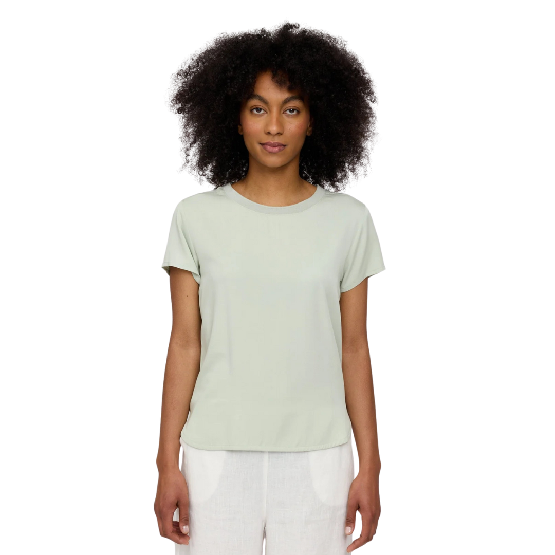 MAZINE II CREW NECK BLOUSE MISTY JADE