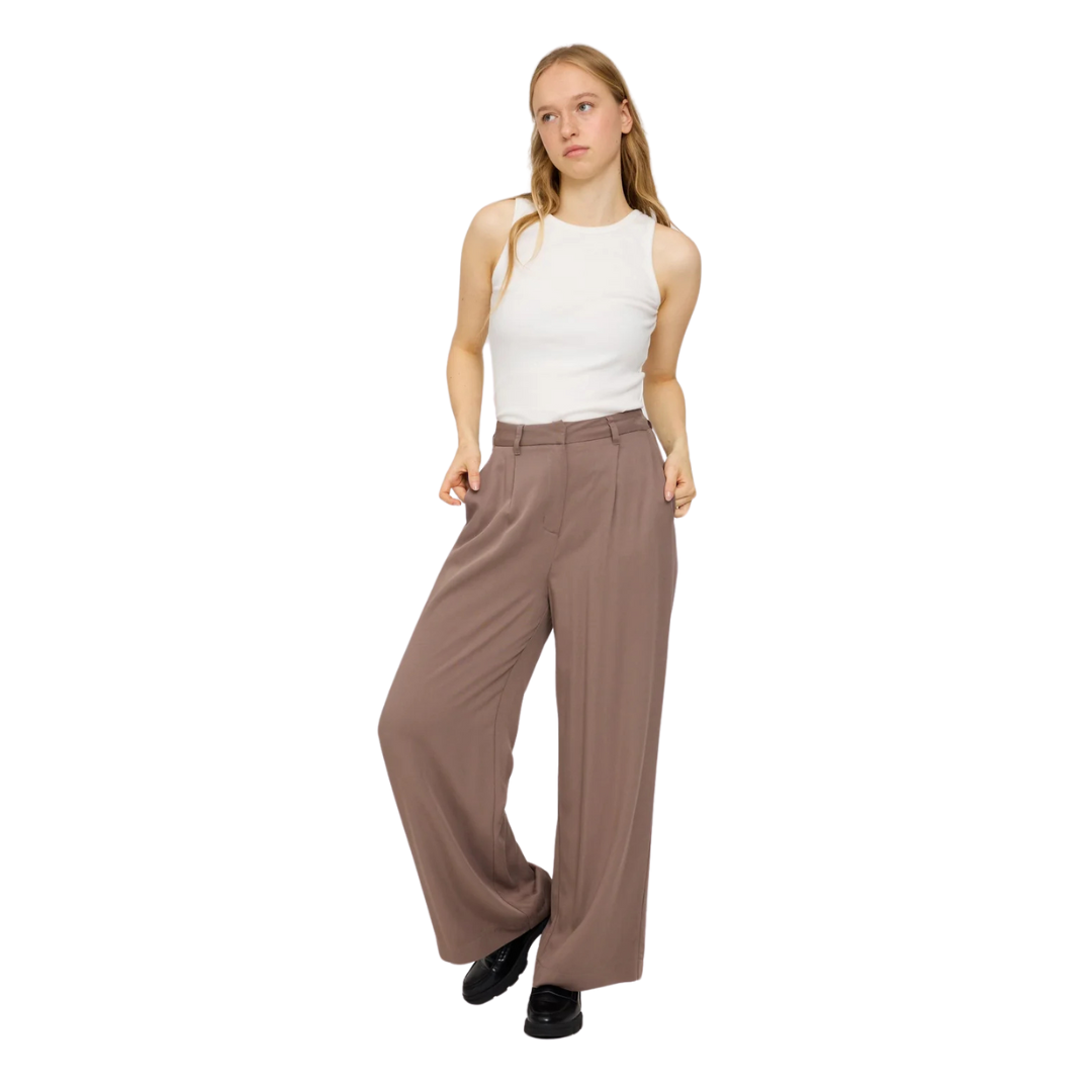 MAZINE II PLEATED PANTS GREY BROWN