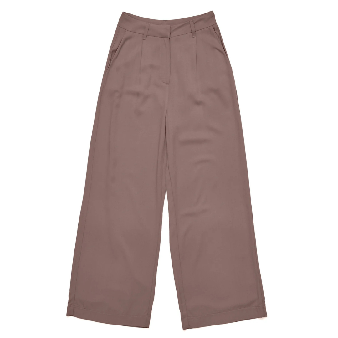 MAZINE II PLEATED PANTS GREY BROWN