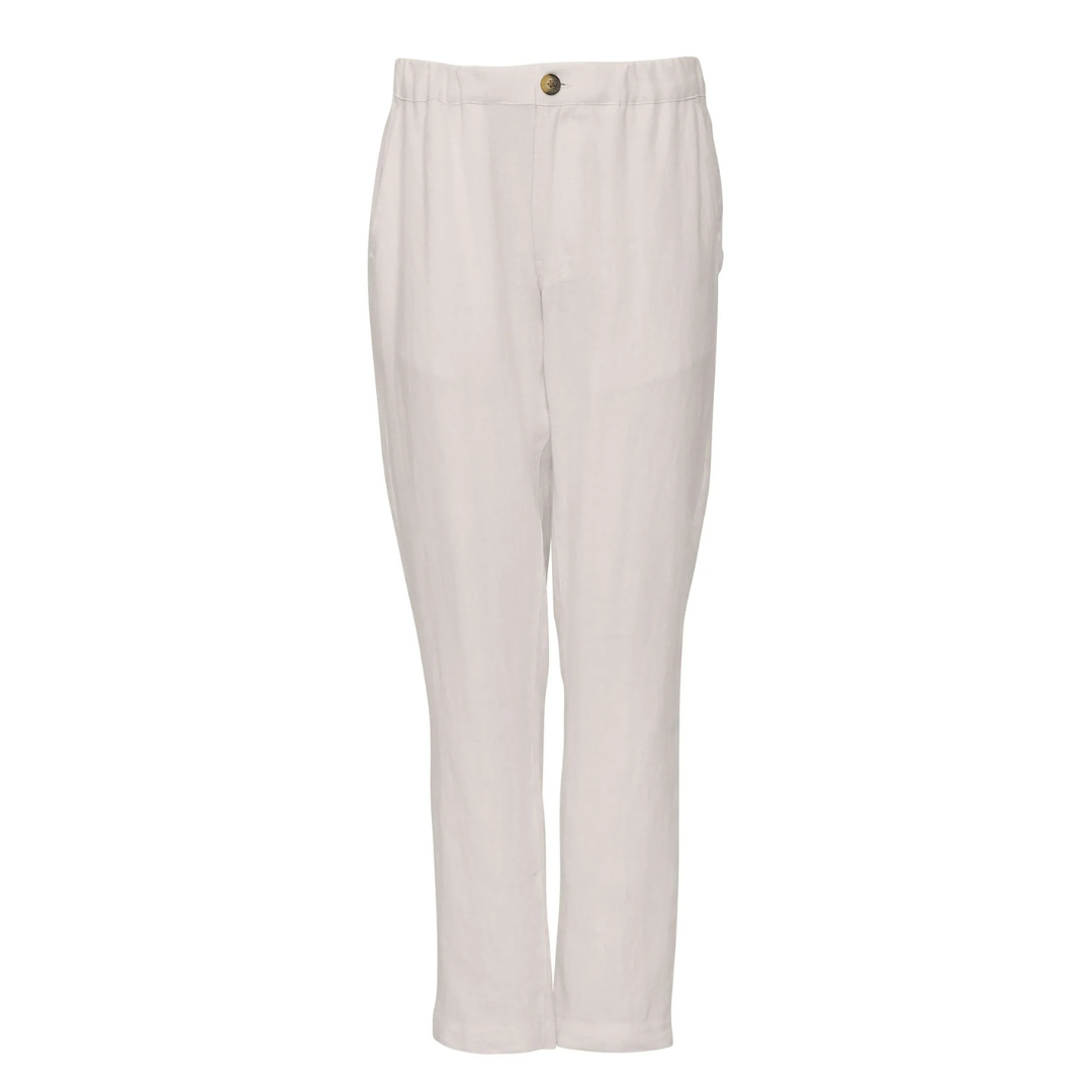 MAZINE II REGULAR LINEN PANTS MOON