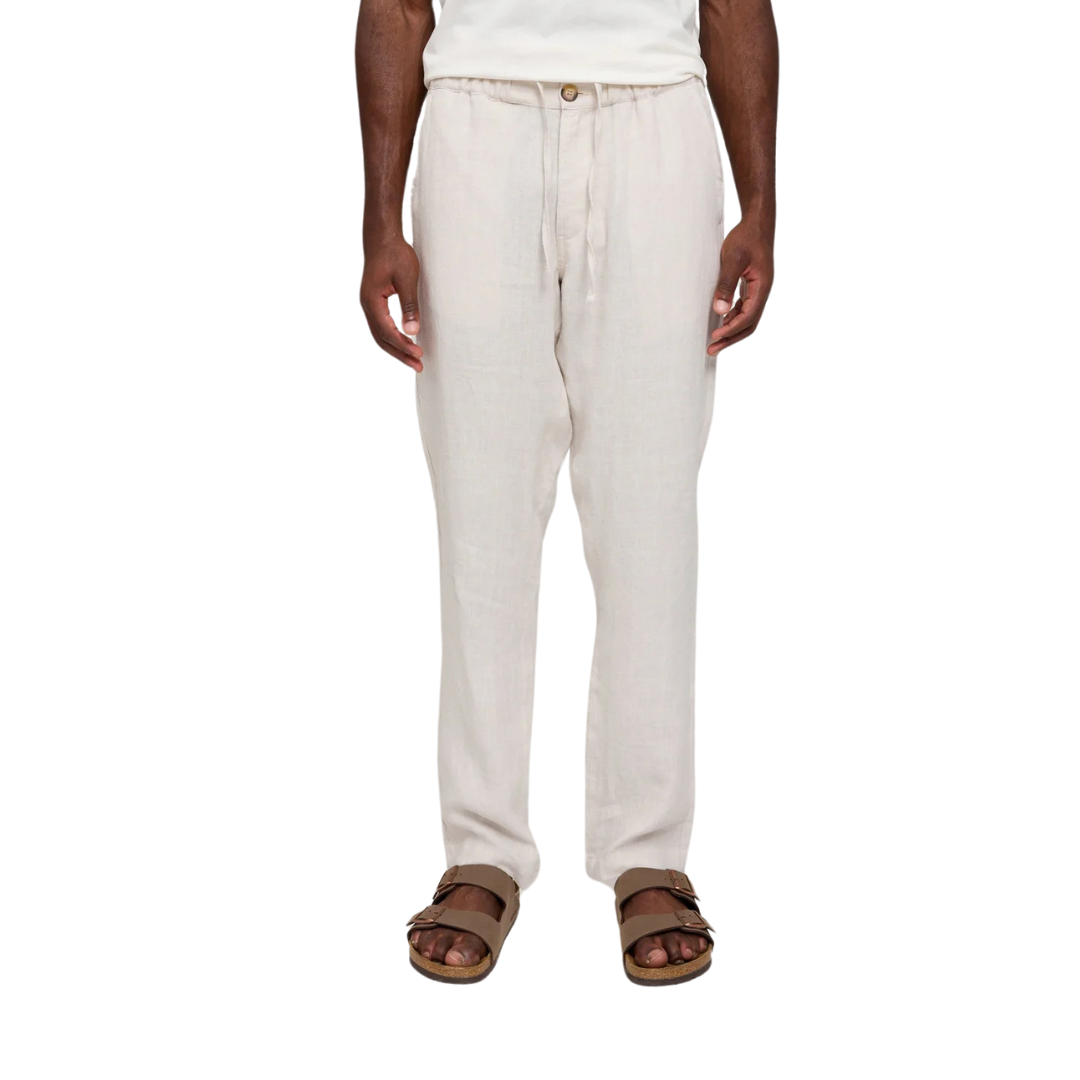 MAZINE II REGULAR LINEN PANTS MOON