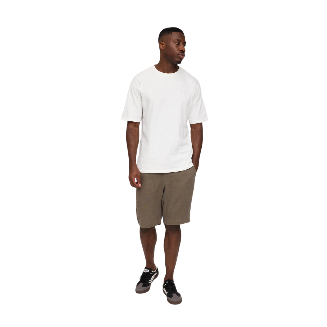 MAZINE II REGULAR LINEN SHORTS OLIVE BROWN