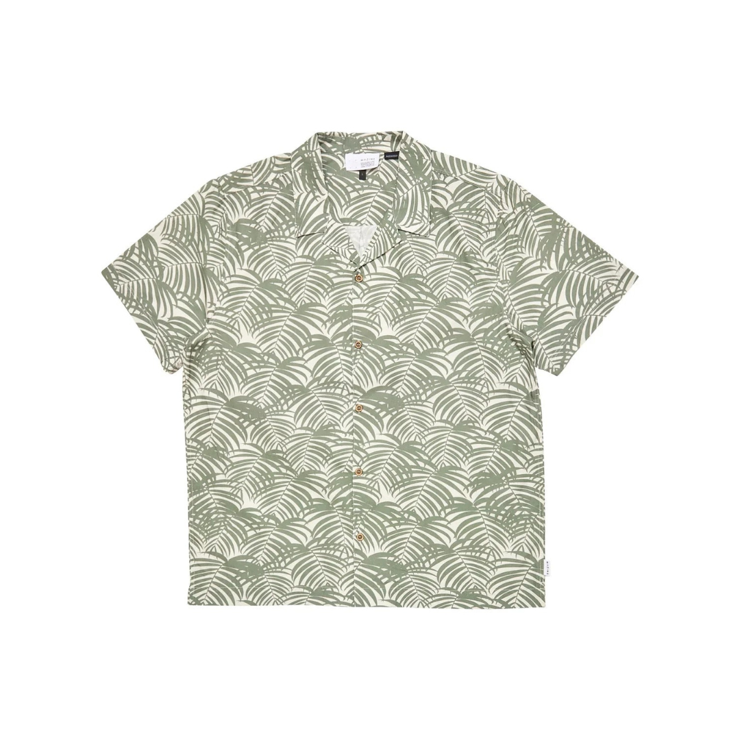 MAZINE || RESORT SHIRT ORGANIC COTTON SEAGRASS PALM