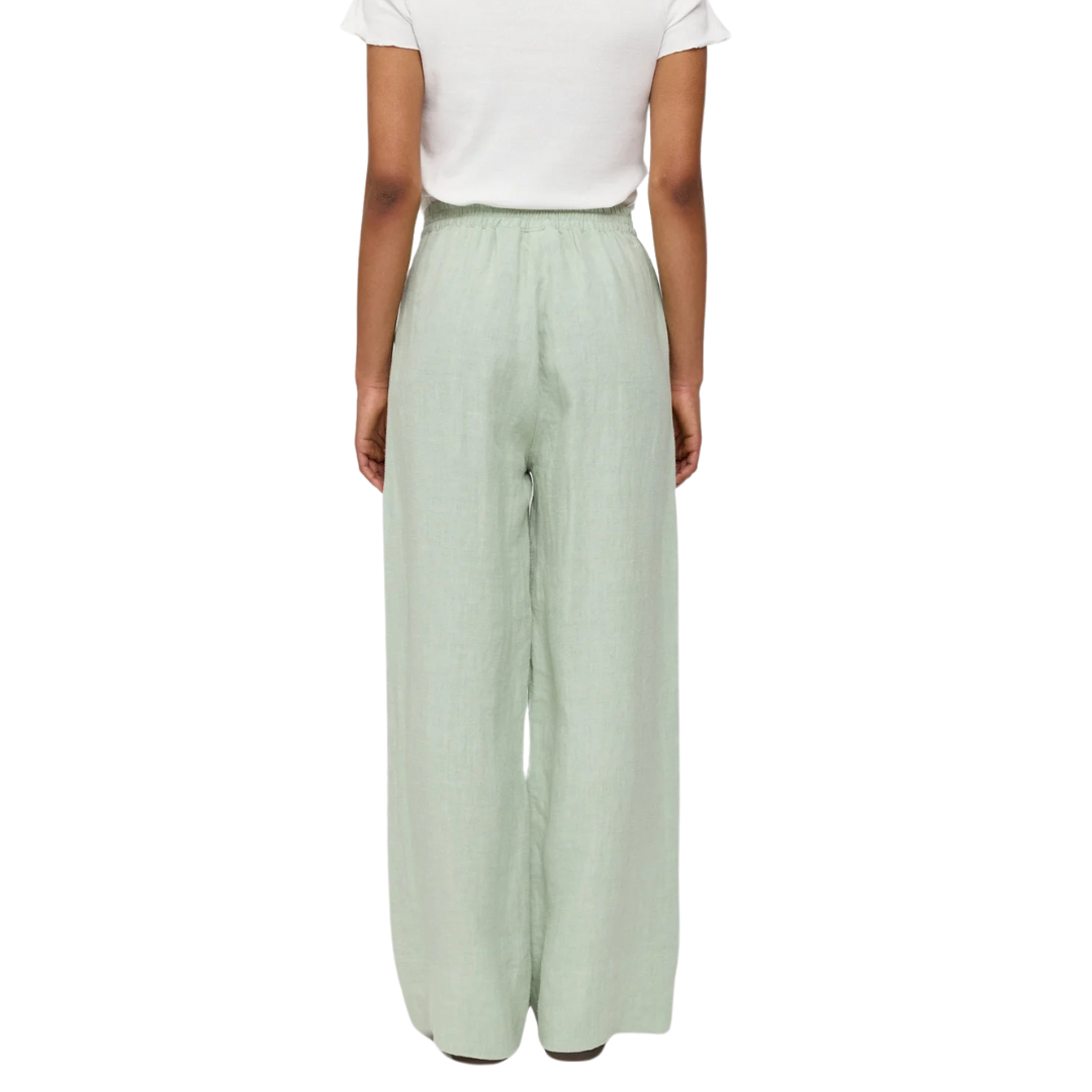 MAZINE || WIDE LEG LINEN PANTS POOL