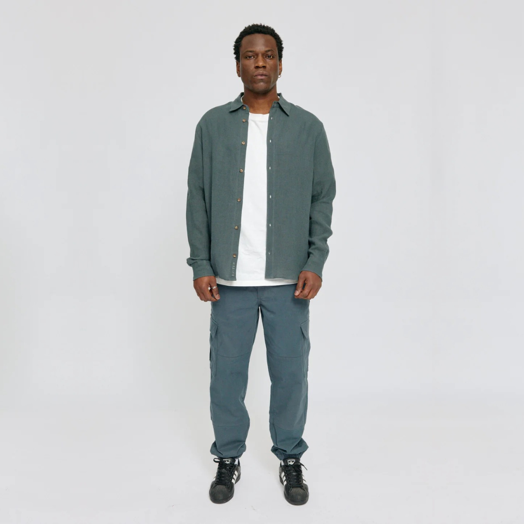 MAZINE || CLASSIC LINEN SHIRT BOTTLE HERREN