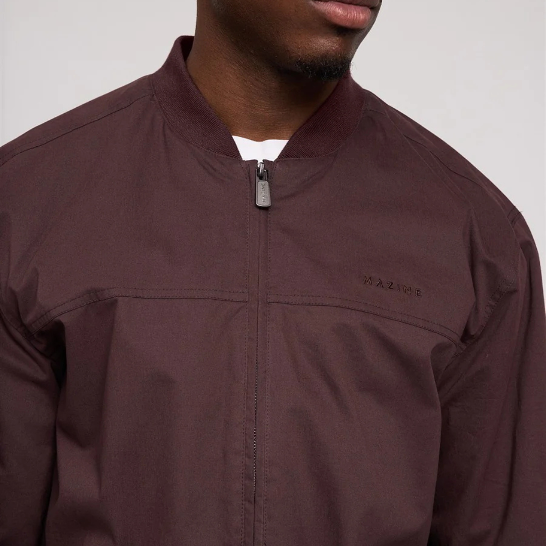 MAZINE || NATURAL BOMBER JACKET DARK CHOCOLATE MEN
