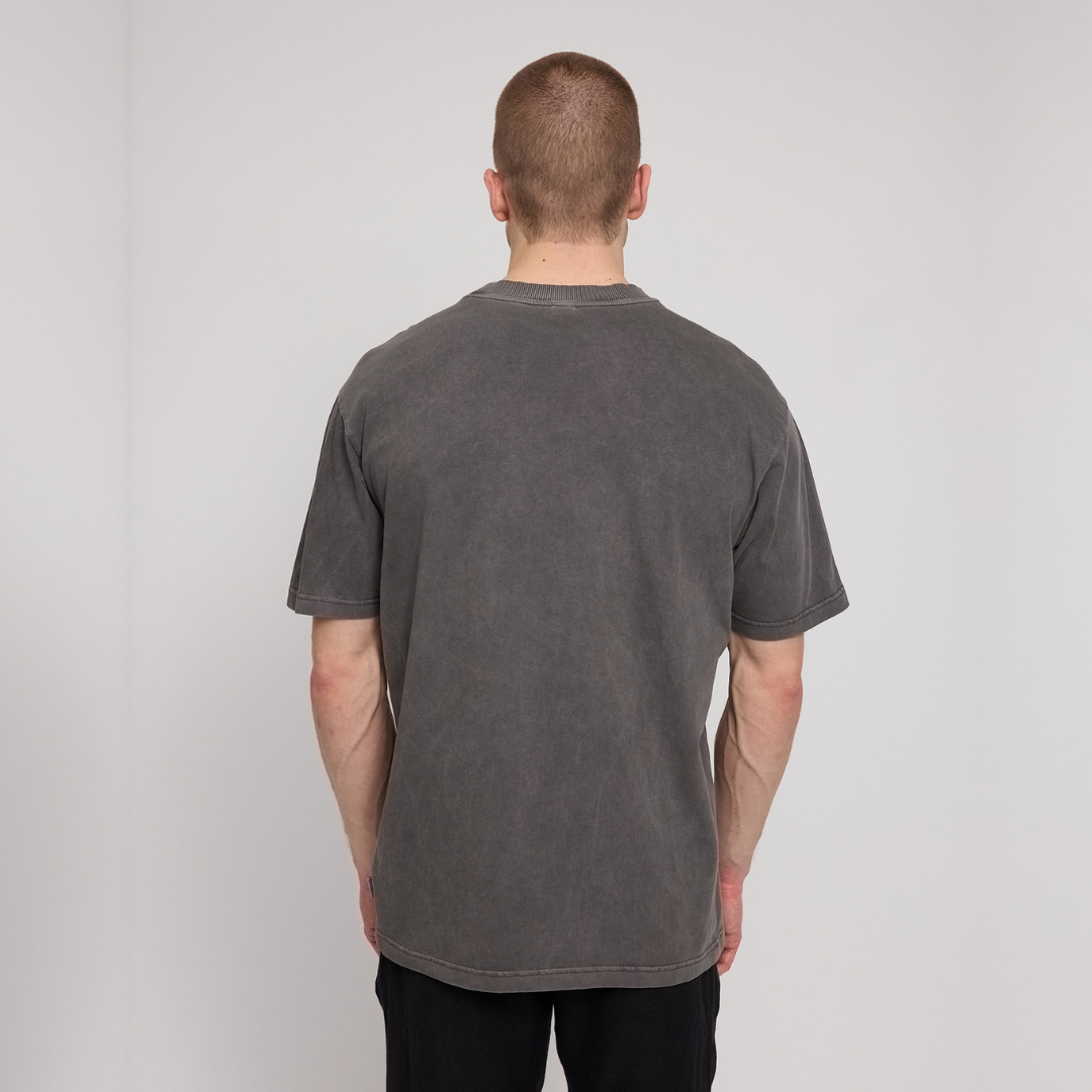MAZINE || MENS NATURAL DYE T-SHIRT ANTHRACITE