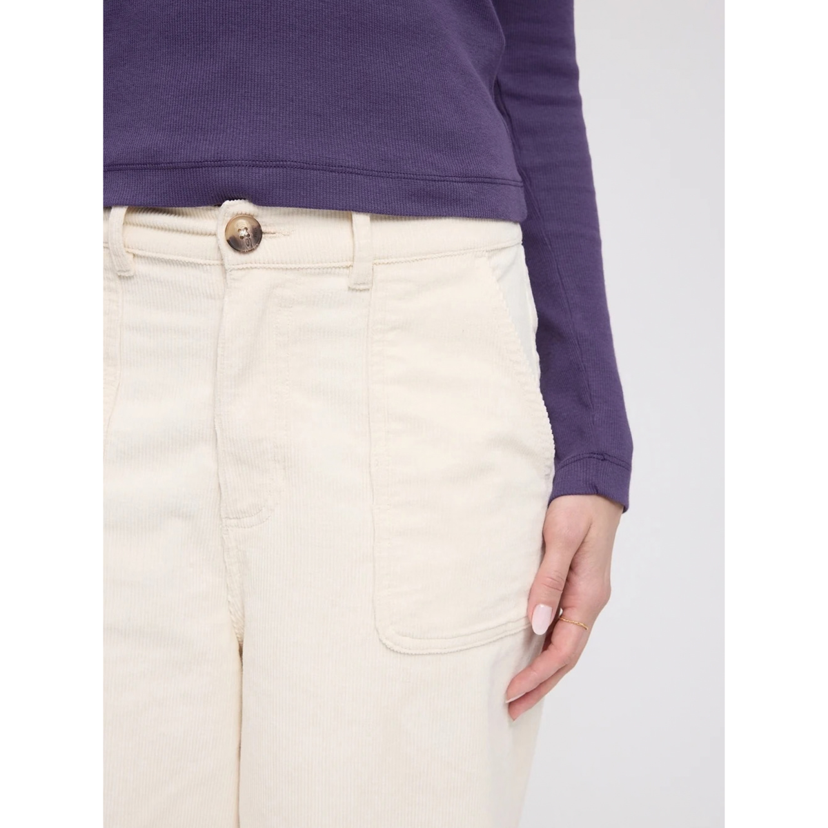 MAZINE || RELAXED CORDUROY PANTS TOFU WOMAN
