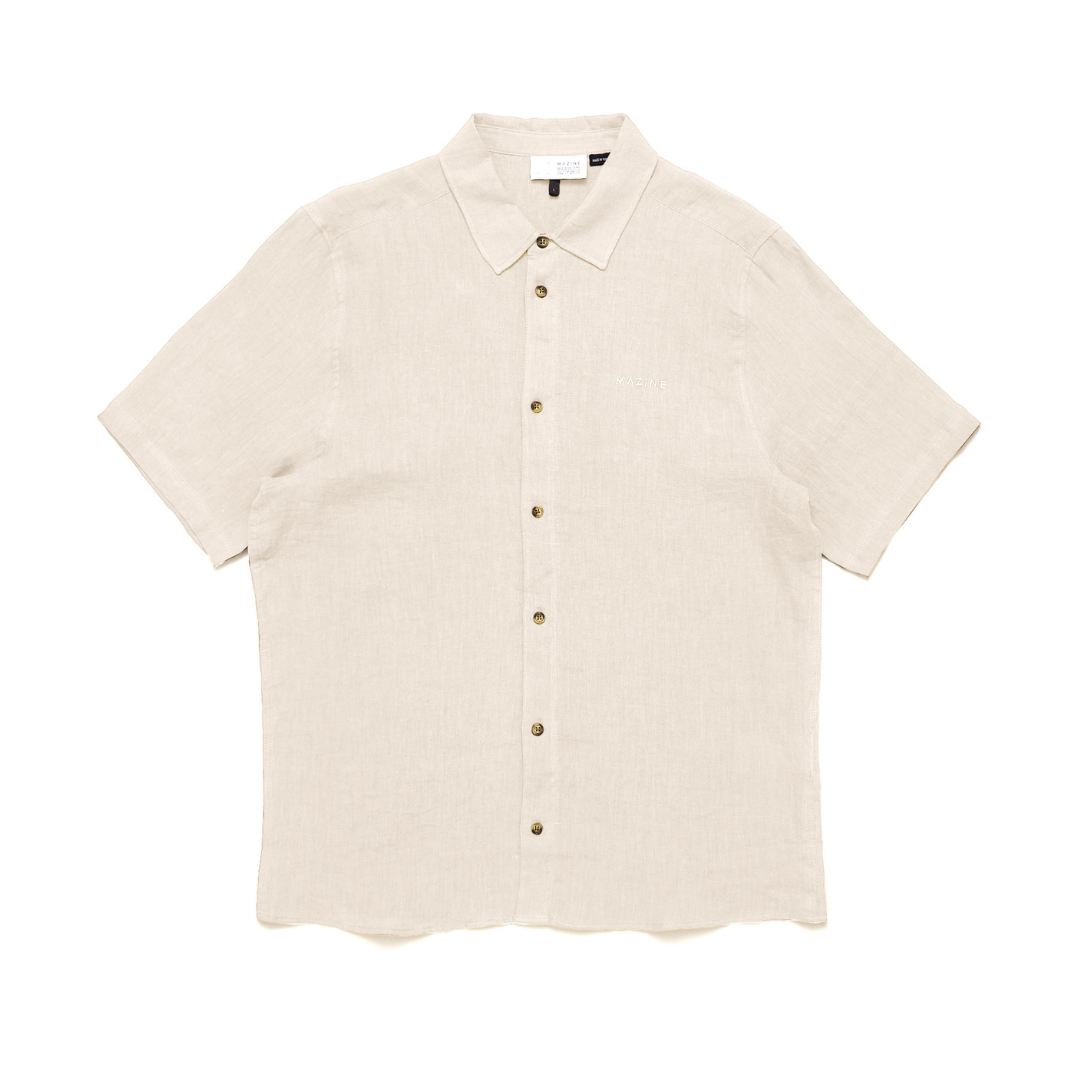 MAZINE || SHORTSLEEVE LINEN SHIRT MOON