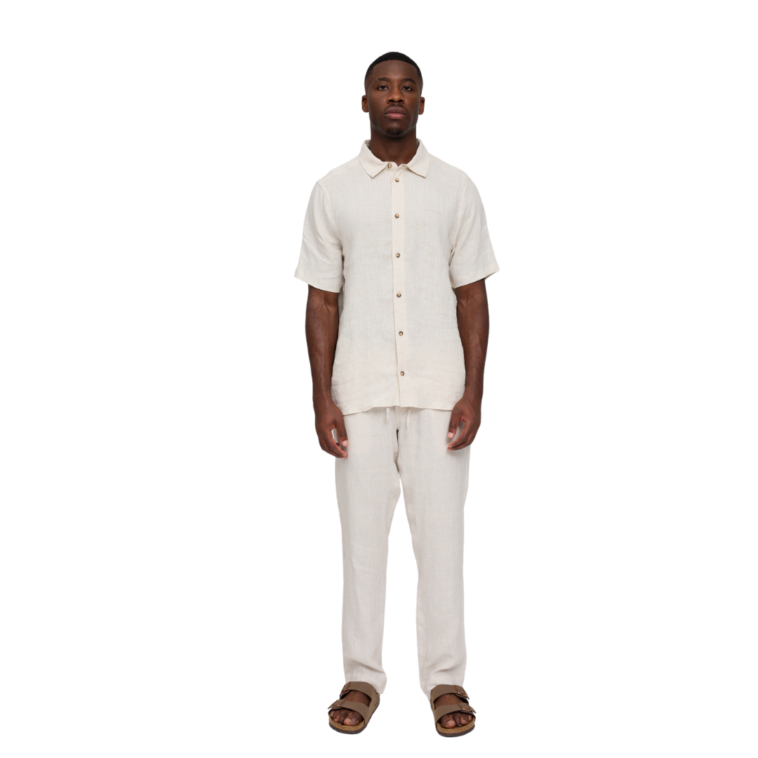 MAZINE || SHORTSLEEVE LINEN SHIRT MOON