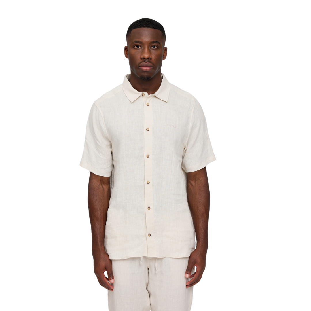 MAZINE || SHORTSLEEVE LINEN SHIRT MOON