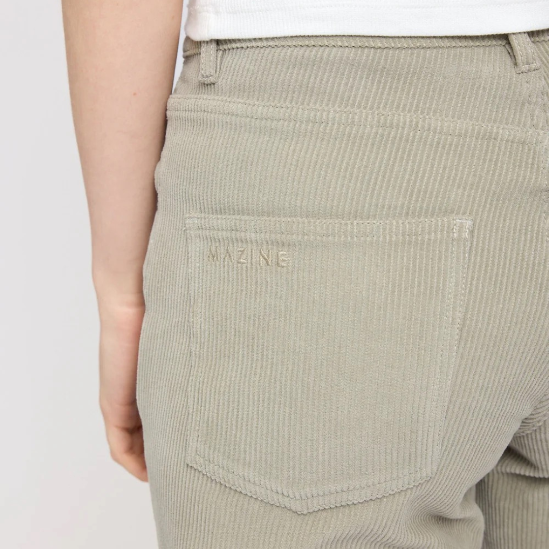 MAZINE || WIDE LEG CORDUROY PANTS light khaki
