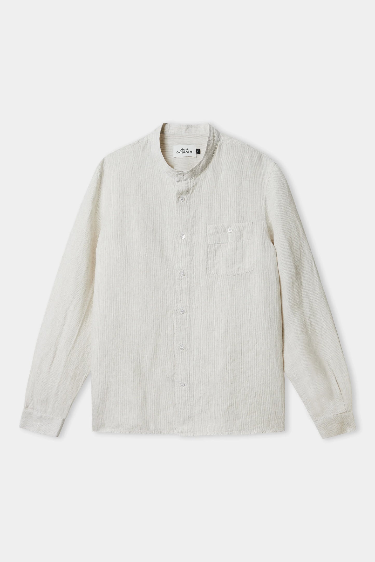 ABOUT COMPANIONS || NATHAN SHIRT PURE LINEN STRIPED SAND