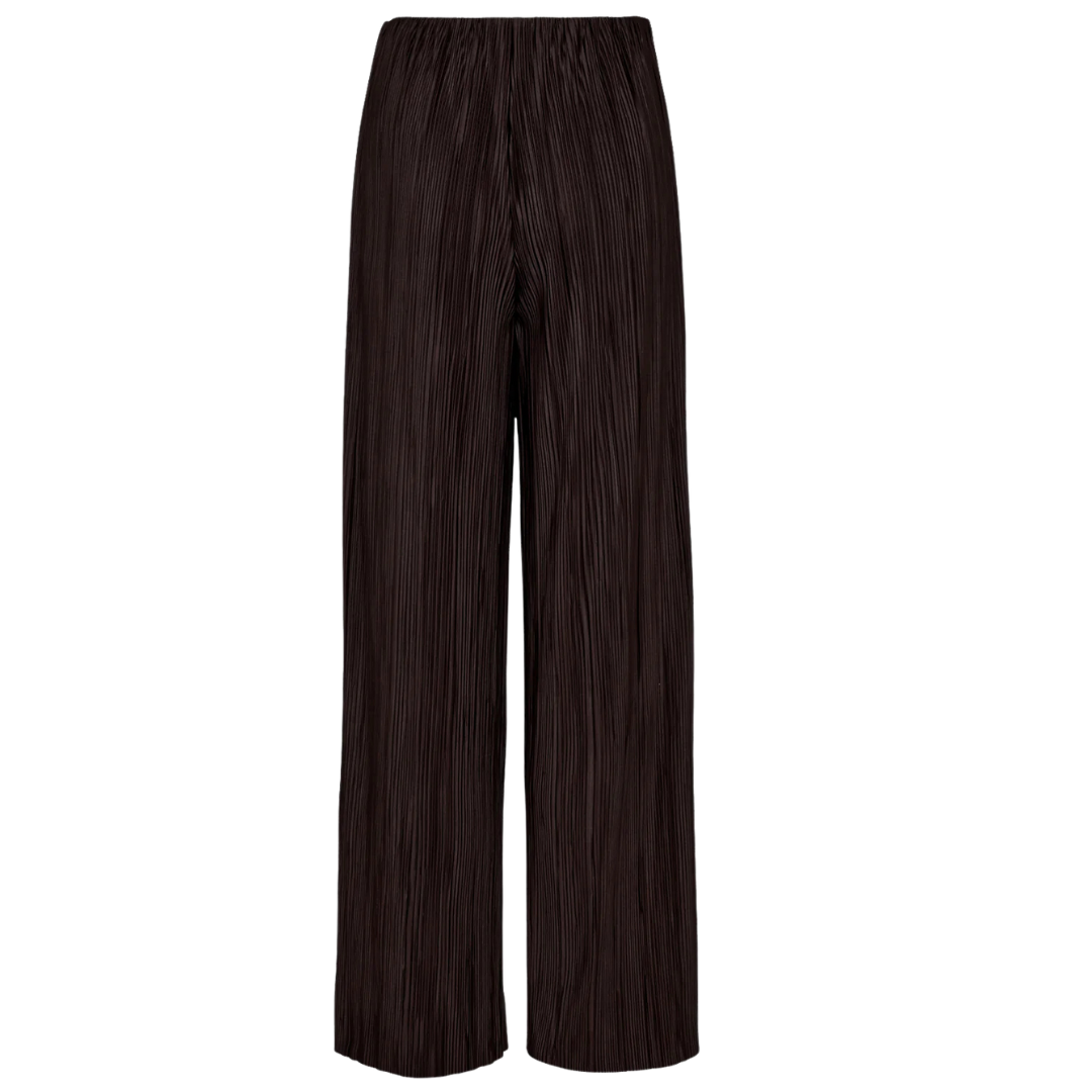 NÜMPH || NUCASSY PLISSE PANT BLACK COFFEE