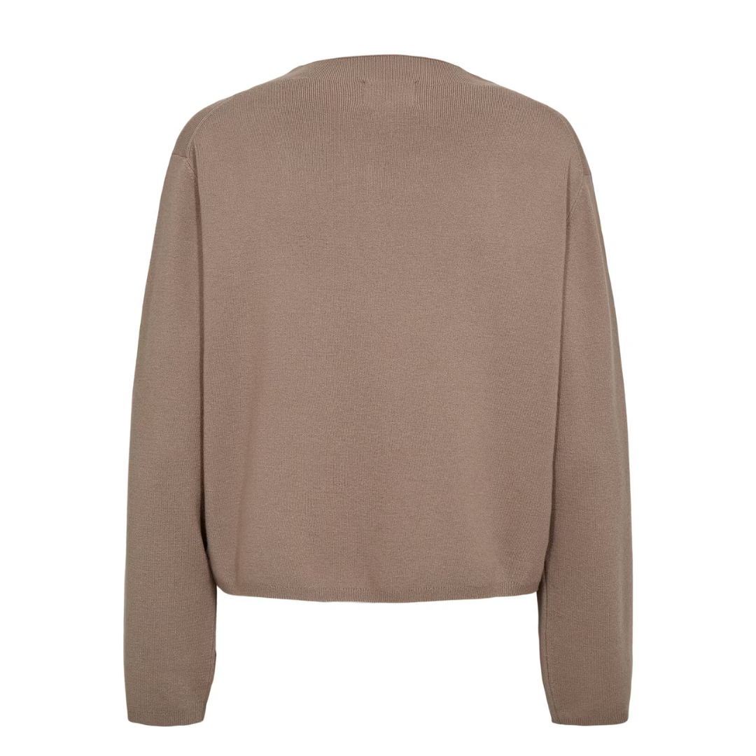 NÜMPH || NUCARMA CROP PULLOVER Taupe Gray