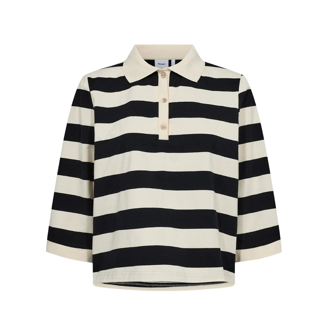 NÜMPH || NUVINDY POLO PULLOVER CAVIAR
