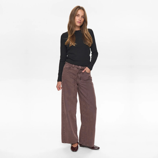 NÜMPH || NUBROOKLYN JEANS BLACK COFFEE WASHED