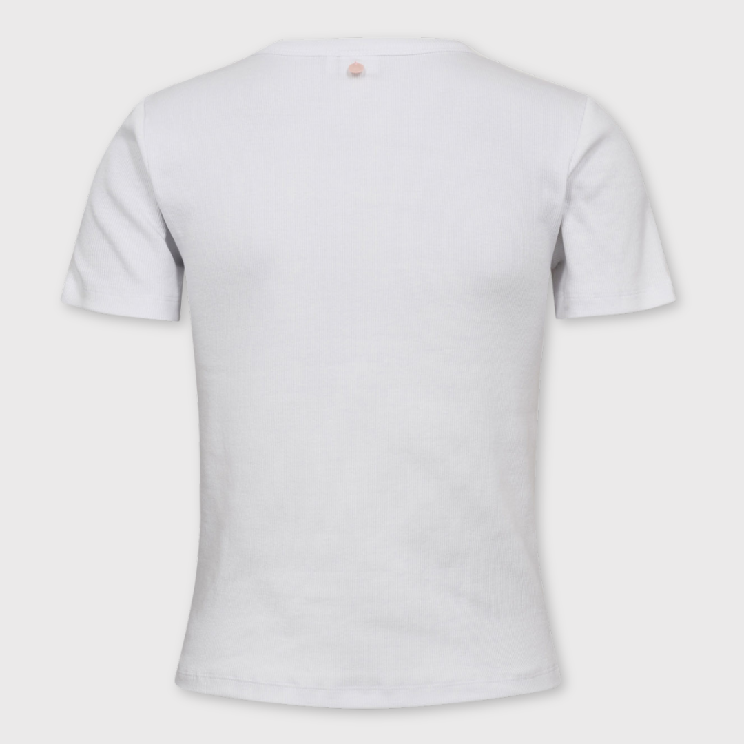 NÜMPH || NUMAKENY CROPPED TEE BRIGHT WHITE