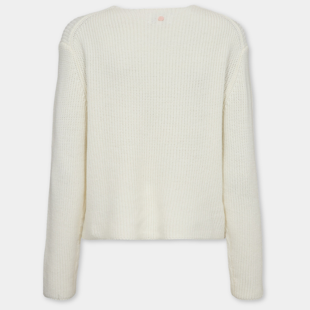 NÜMPH || NUMARSIE LS PULLOVER CLOUD DANCER