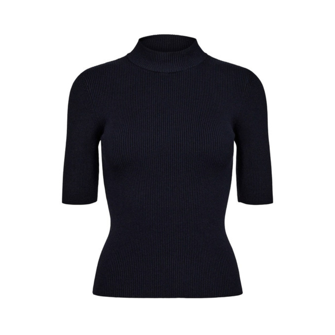 NÜMPH || NUBIA SS PULLOVER CROPPED Caviar