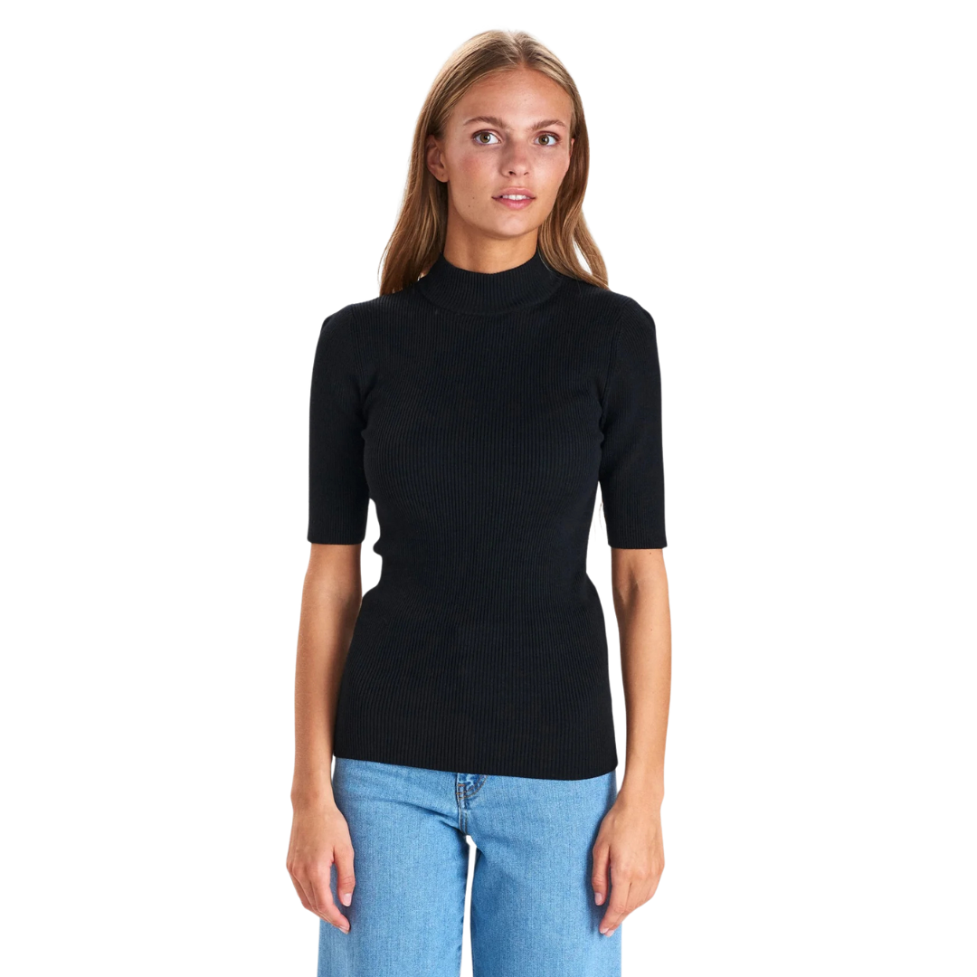 NÜMPH || NUBIA SS PULLOVER CROPPED Caviar