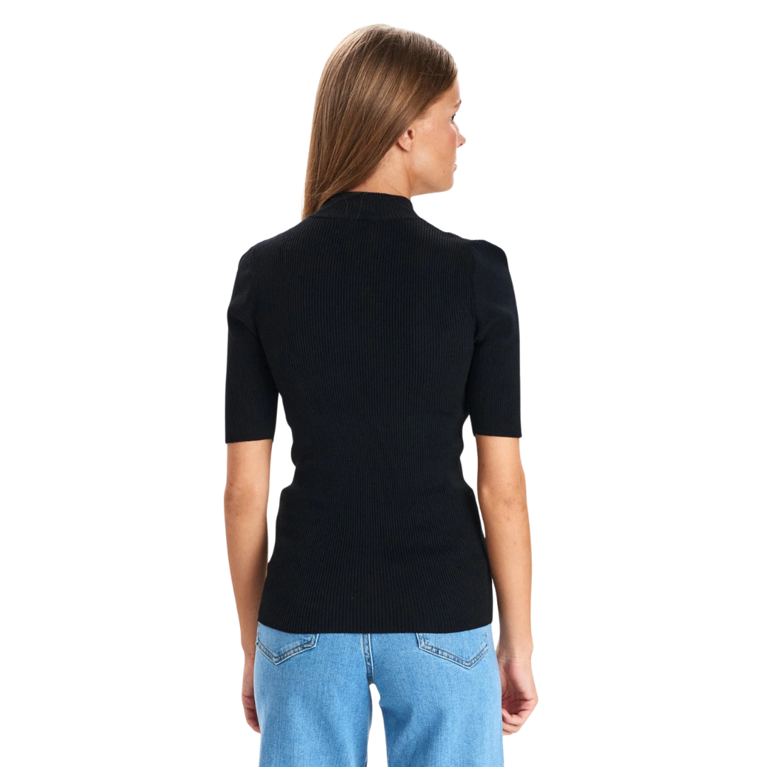 NÜMPH || NUBIA SS PULLOVER CROPPED Caviar
