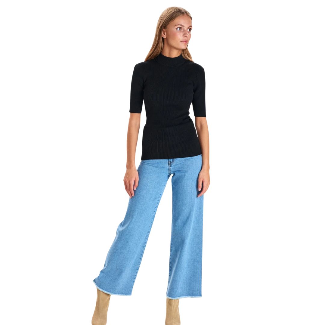 NÜMPH || NUBIA SS PULLOVER CROPPED Caviar