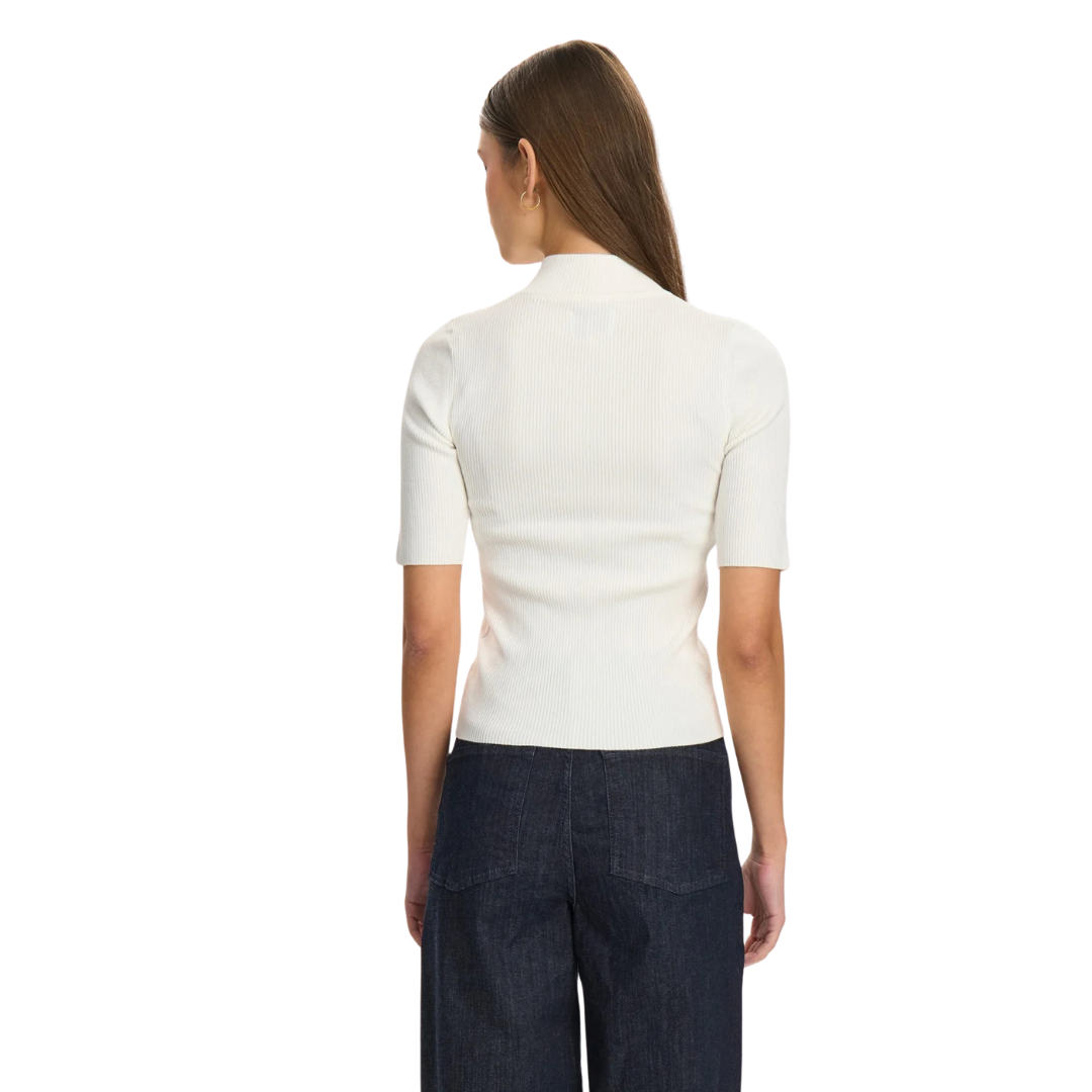 NÜMPH || NUBIA SS PULLOVER CROPPED Cloud Dancer