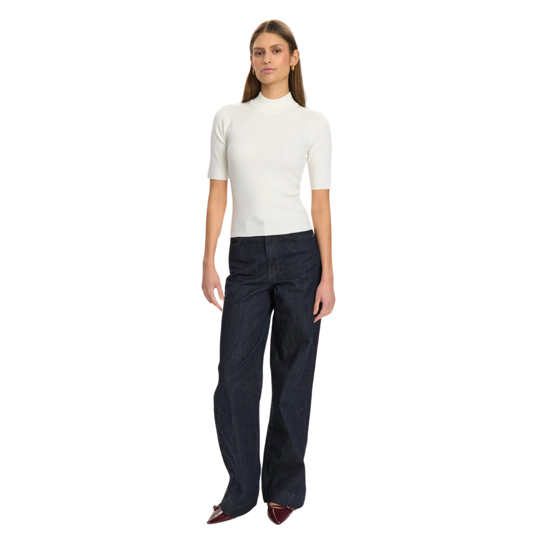 NÜMPH || NUBIA SS PULLOVER CROPPED Cloud Dancer
